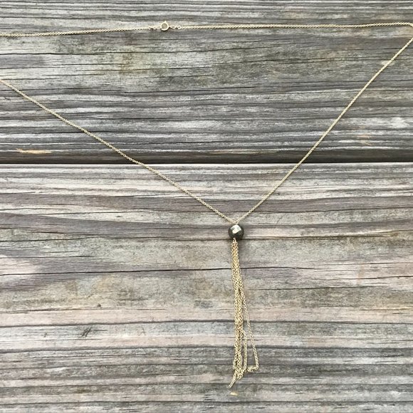 Nordstrom Rack Necklaces gold Tone faceted bead - Picture 6 of 9